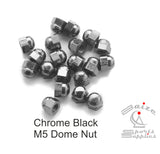 Snooker Pocket Rail Nuts - Locking Nuts Dome- Brass Chrome -Black (Bags of 12)