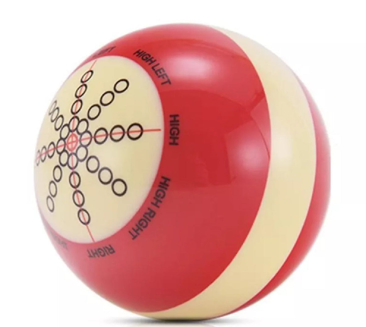 Training Snooker Cue Ball Red/White pin 2 -1/16