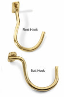 Snooker Table Hooks - Brass - Rest or Butt Hooks
