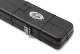 3/4 Luxury Cue Case - BLACK PATCH by Baize Master- Thick Leatherette Rounded