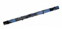 1 Piece Luxury Cue Case - BLUE & BLACK PATCH by Baize Master- Leatherette Rounded Corners