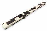 1 Piece Luxury Cue Case - BLACK & WHITE PATCH by Baize Master- Leatherette Rounded Corners