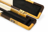 1 Piece Luxury Cue Case - GOLD PATCH by Baize Master- Leatherette Rounded Corners