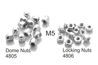 Snooker Pocket Rail Nuts - Locking Nuts /Dome- Brass /Chrome /Black (Bags of 10)