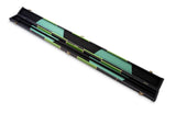 3/4 Cue Case Deluxe Black Green Patch - Plastic End-Embroidered I