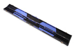 3/4 Cue Case Deluxe Black Blue Patch - Plastic End-Embroidered I